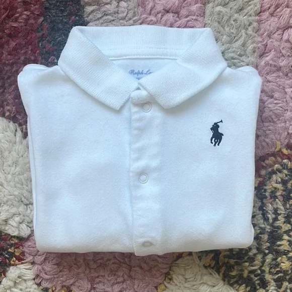Ralph Lauren Baby One Piece Long Sleeve Playsuit Size 0-3 Months - Picture 3 of 7